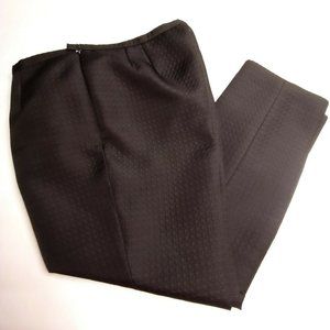 Alfani Womens Black Straight Leg Pants 14P Petites Side Zip Quilted Look